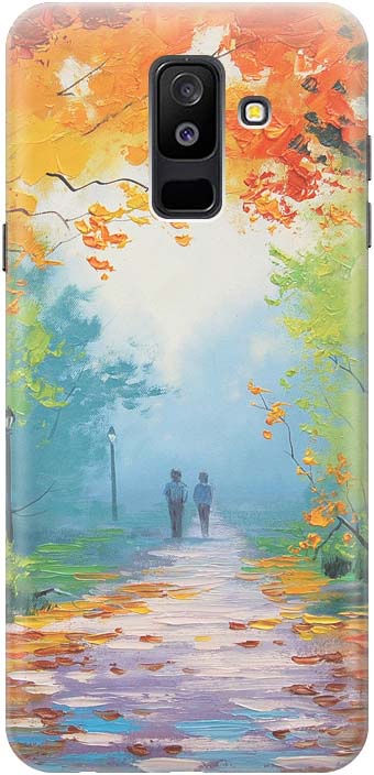 фото Чехол-накладка Gosso Cases "Яркая осень" для Samsung Galaxy A6 Plus (2018) A605G, 190312, разноцветный