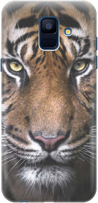 фото Чехол-накладка Gosso Cases "Тигр" для Samsung Galaxy A6 (2018) A600FN, 180084, коричневый