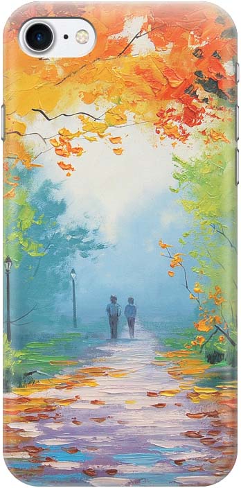 фото Чехол-накладка Gosso Cases "Яркая осень" для iPhone 7 / iPhone 8, 190337, разноцветный