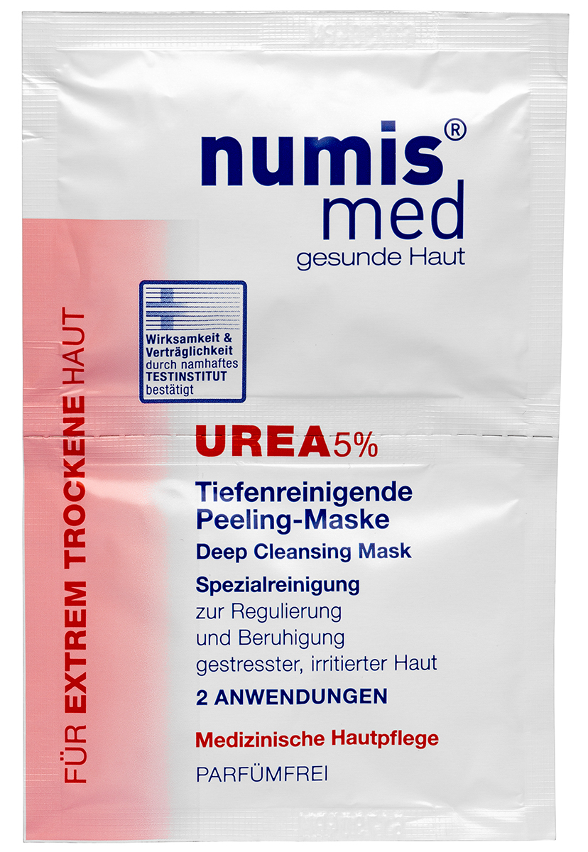 фото Маска косметическая numis® med Глубоко очищающая маска для лица с 5 % мочевиной, двойное саше по 8 мл, 21 Numis med