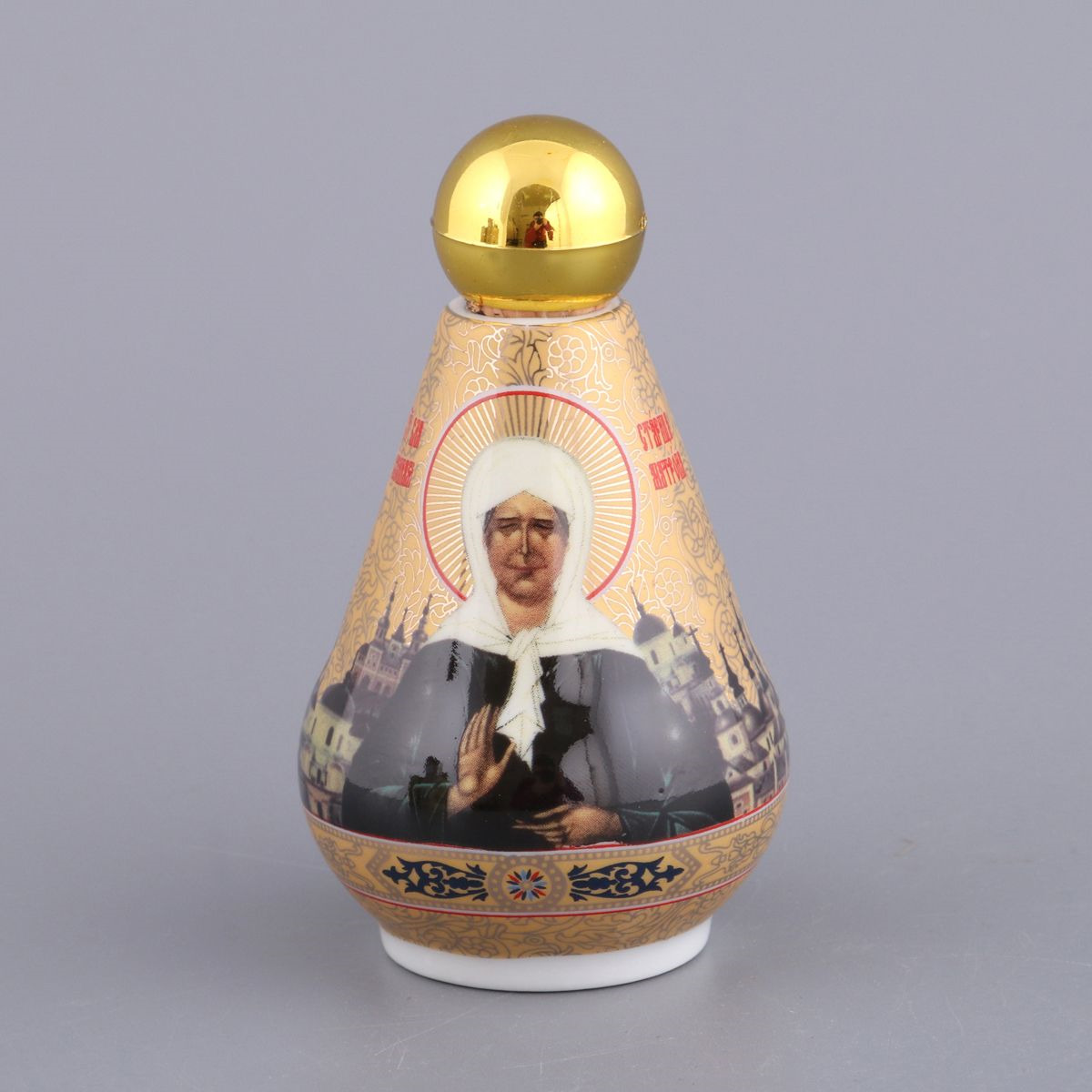Бутылка декоративная Lefard для святой воды, 55-2794, золотой, 100 мл