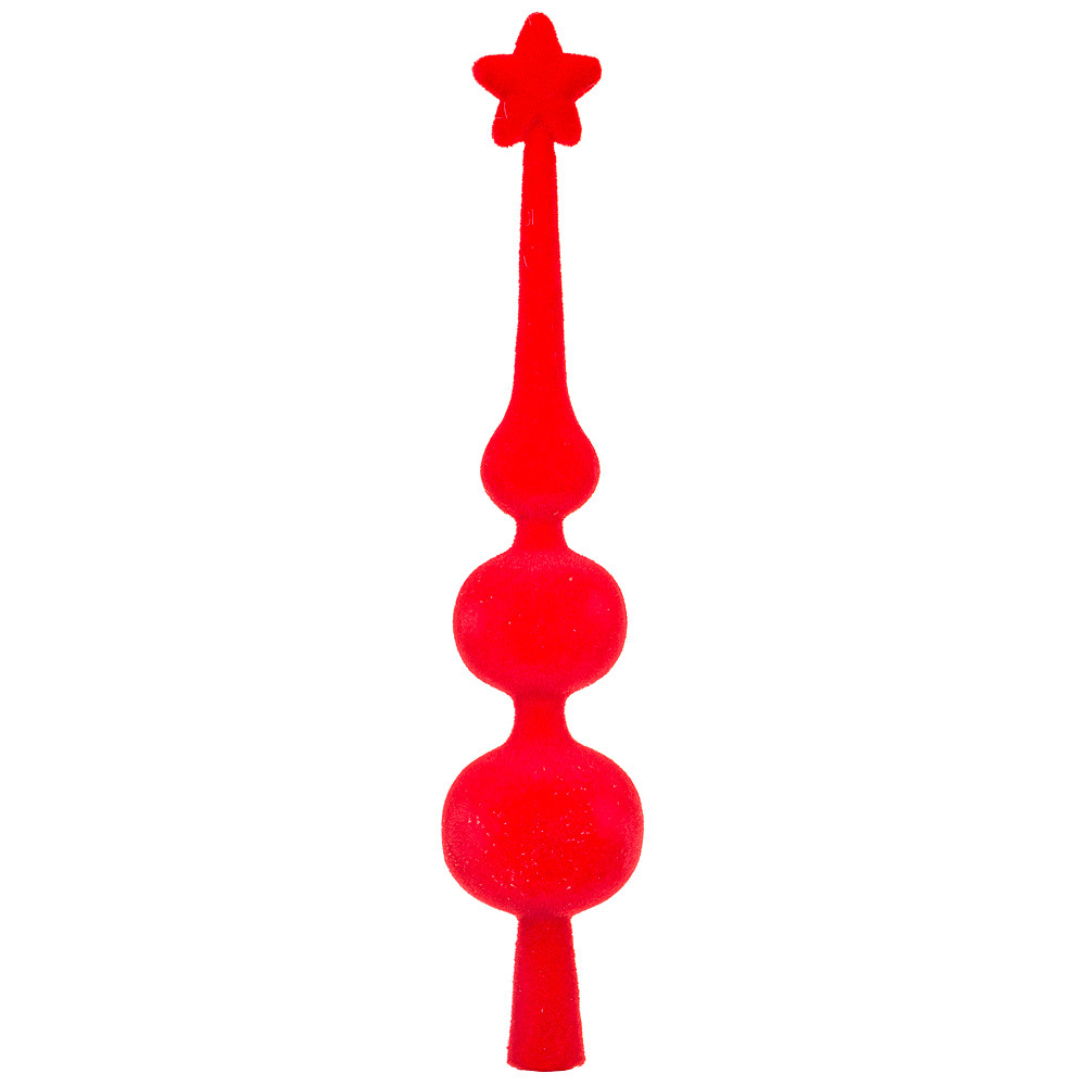 фото Верхушка на елку Lefard "Велюр", 866-113, красный, 32 см
