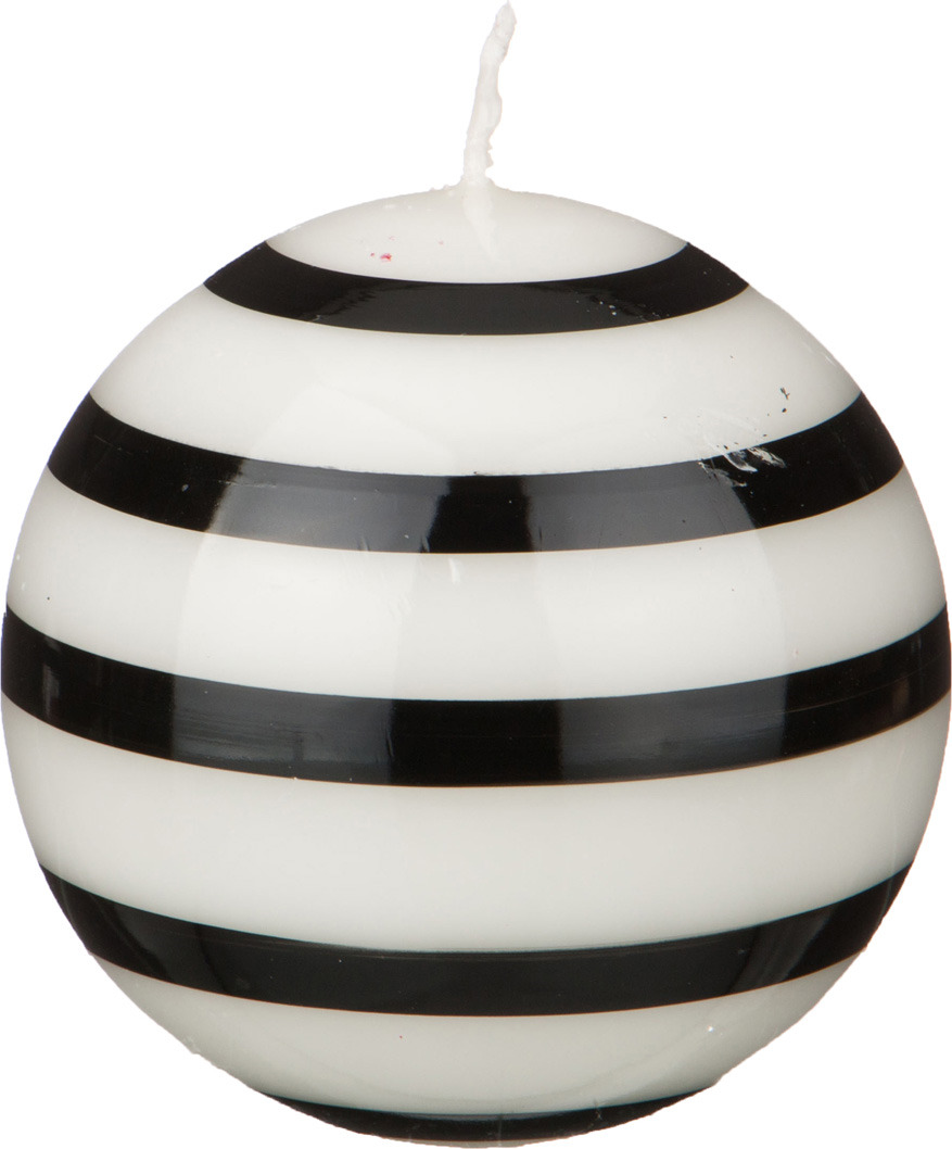 фото Свеча праздничная Lefard Black & White, 348-563, белый, черный, высота 8 см