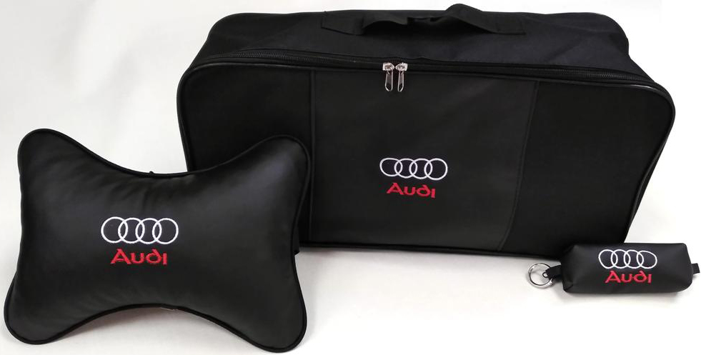 фото Подарочный набор автомобилисту Auto Premium Audi, сумка для набора ТО + ключница + подушка на подголовник, 67831