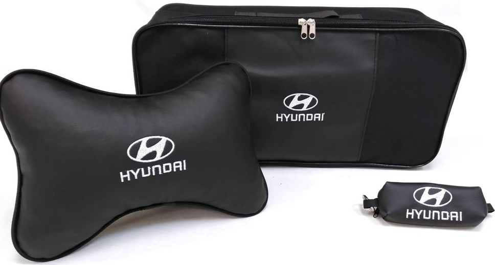 фото Подарочный набор автомобилисту Auto Premium Hyundai, сумка для набора ТО + ключница + подушка на подголовник, 67838