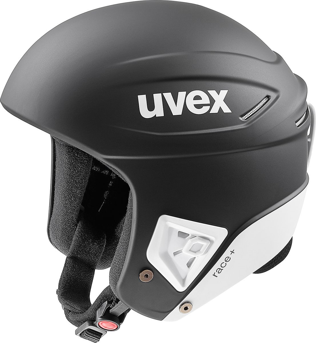 Шлем горнолыжный мужской Uvex Race+Helmet, 6172-23, черный, белый. Размер XL