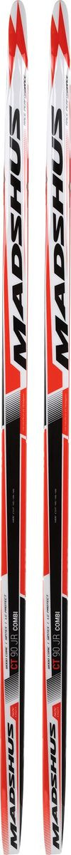 Лыжи беговые детские Madshus CT90 Combi JR Ski XC, A19EMDXS003-HW, красный, белый, рост 150 см