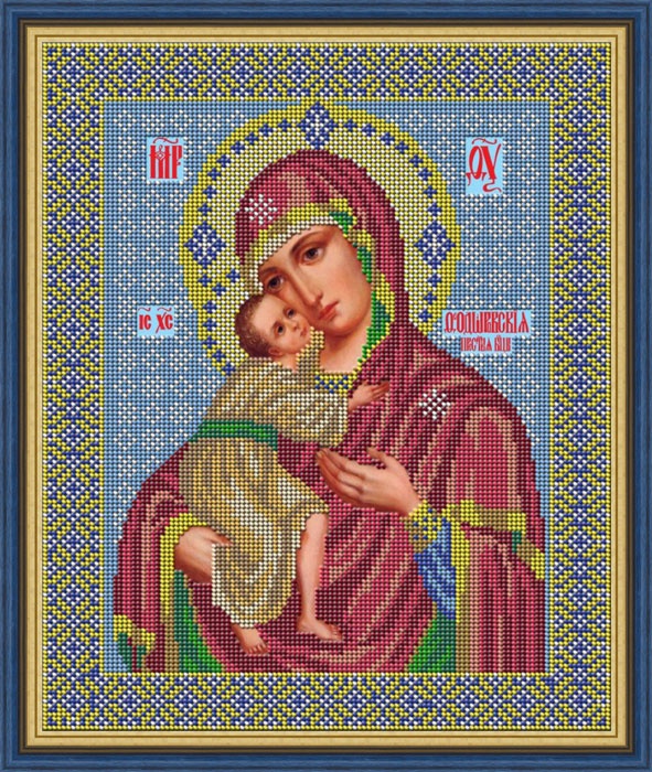 Набор для вышивания Galla Collection бисером «Икона Божией Матери Феодоровская», 26 x 31 см