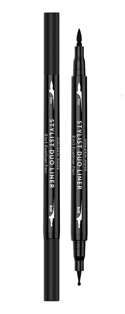 фото Подводка для глаз Golden Rose Stylist Duo Liner 2 In 1 Eyeliner Pen, черный