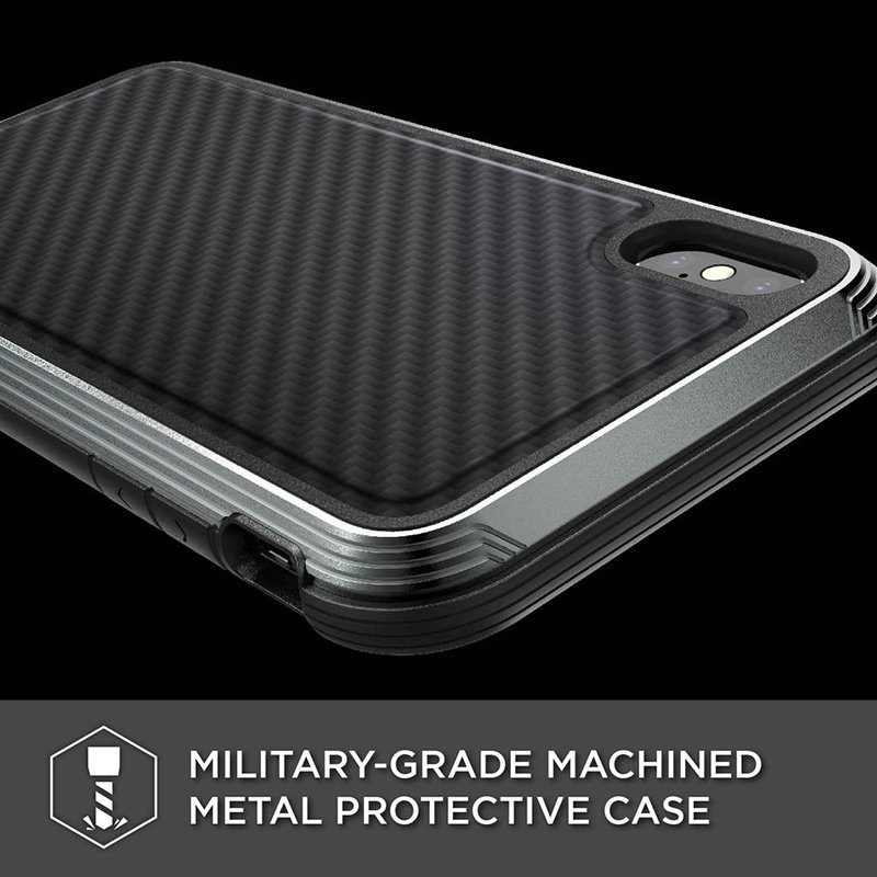 фото Чехол X-Doria Defense Lux, для iPhone Xs Max Black carbon fiber, 14911, черный