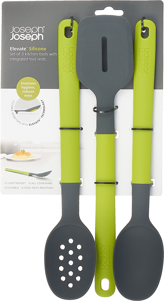 фото Кухонный набор Joseph Joseph Elevate, цвет: зеленый, 3 предмета