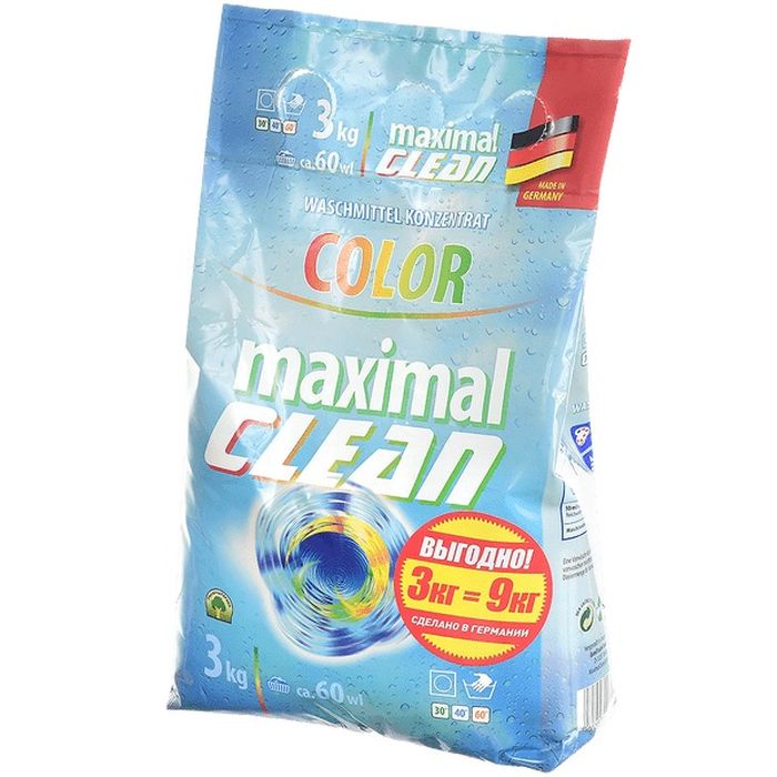 Стиральный порошок Maximal Clean для цветных тканей, 3