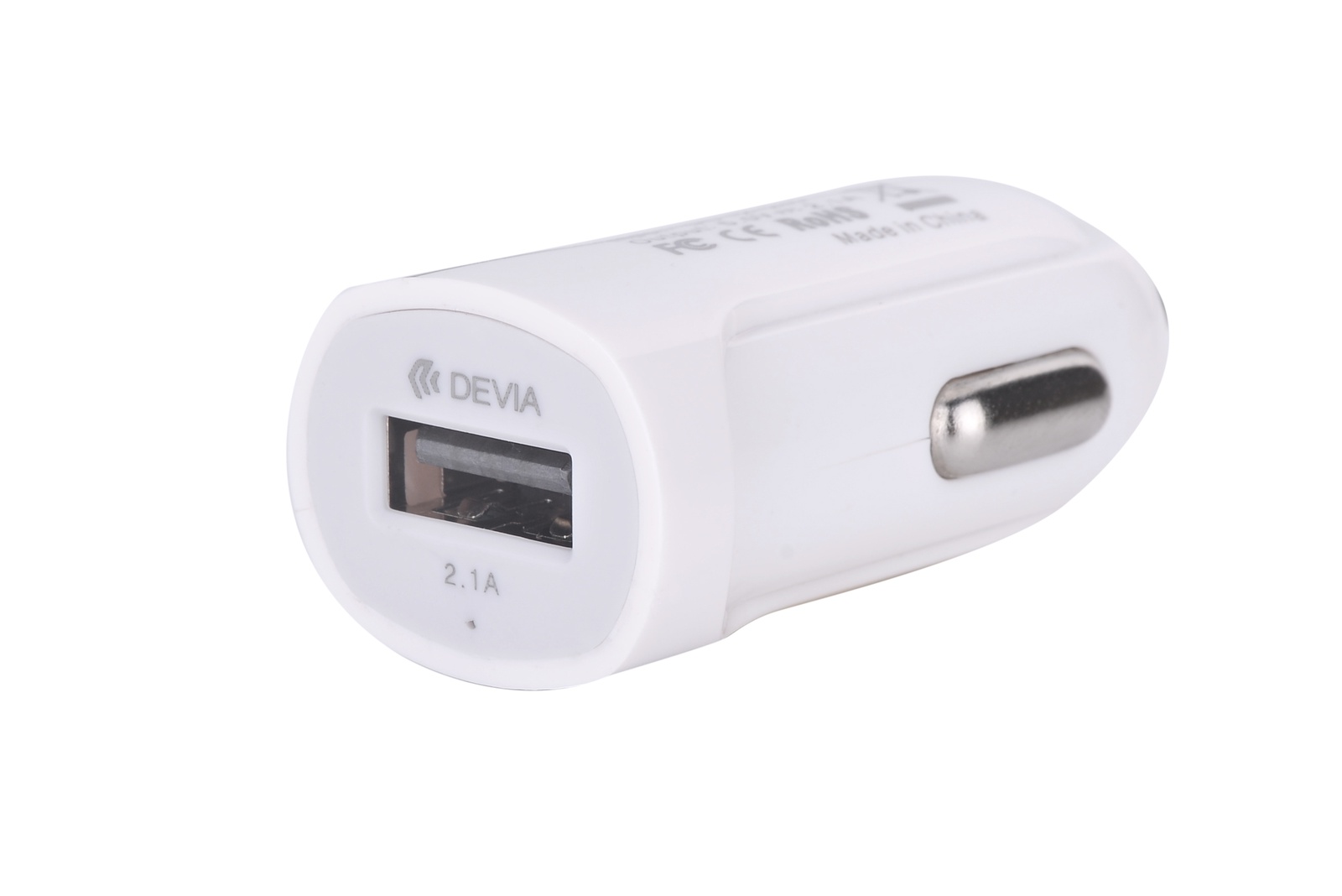 фото Автомобильное зарядное устройство Devia Smart USB Car Charger 2.1A, 6952898003035, белый