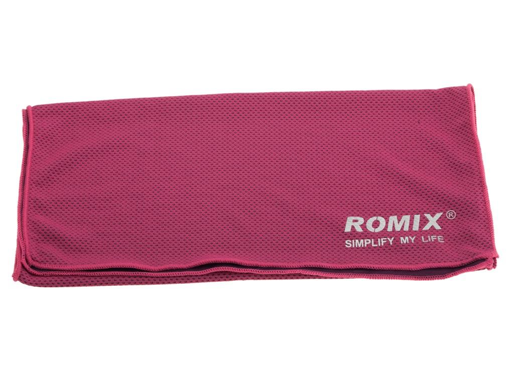 фото Полотенце спортивное Romix, охлаждающее, в пластиковой банке, розовый