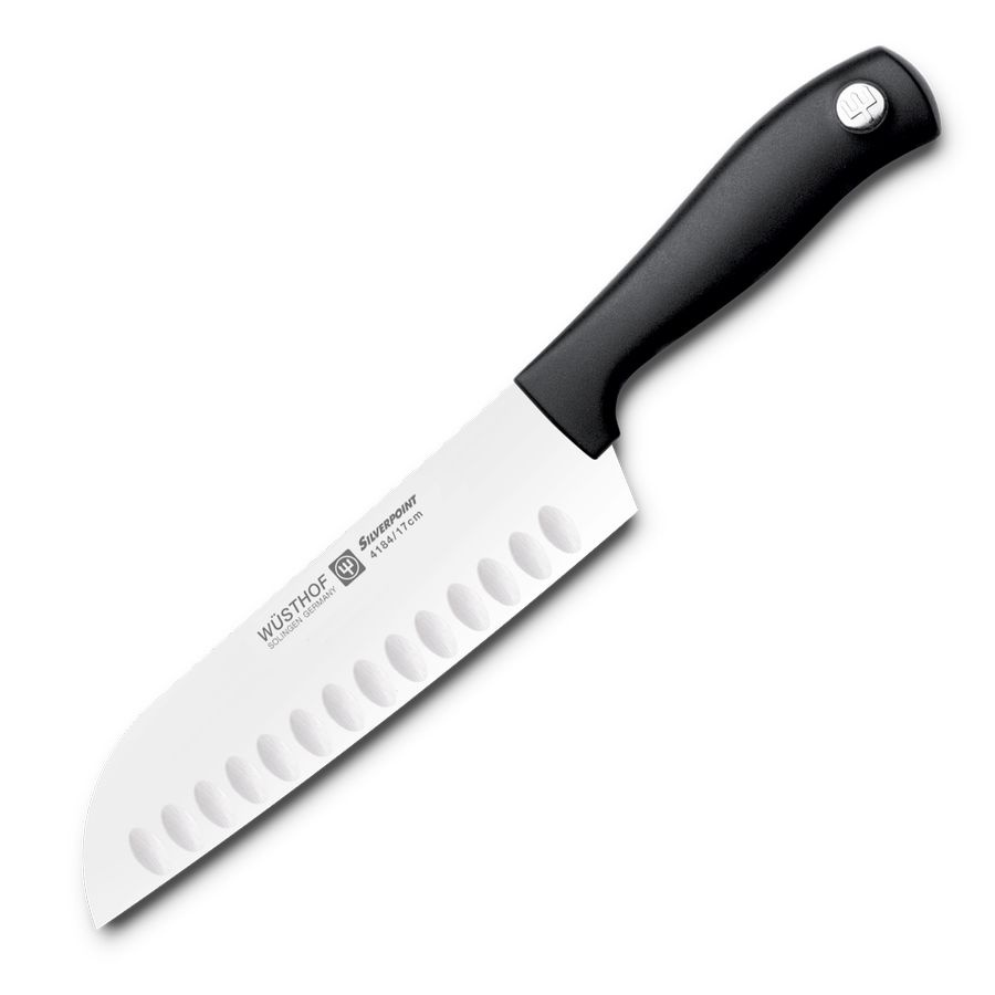 фото Кухонный нож Wuesthof Silverpoint, 4184, сантоку, с углублениями на кромке, 17 см