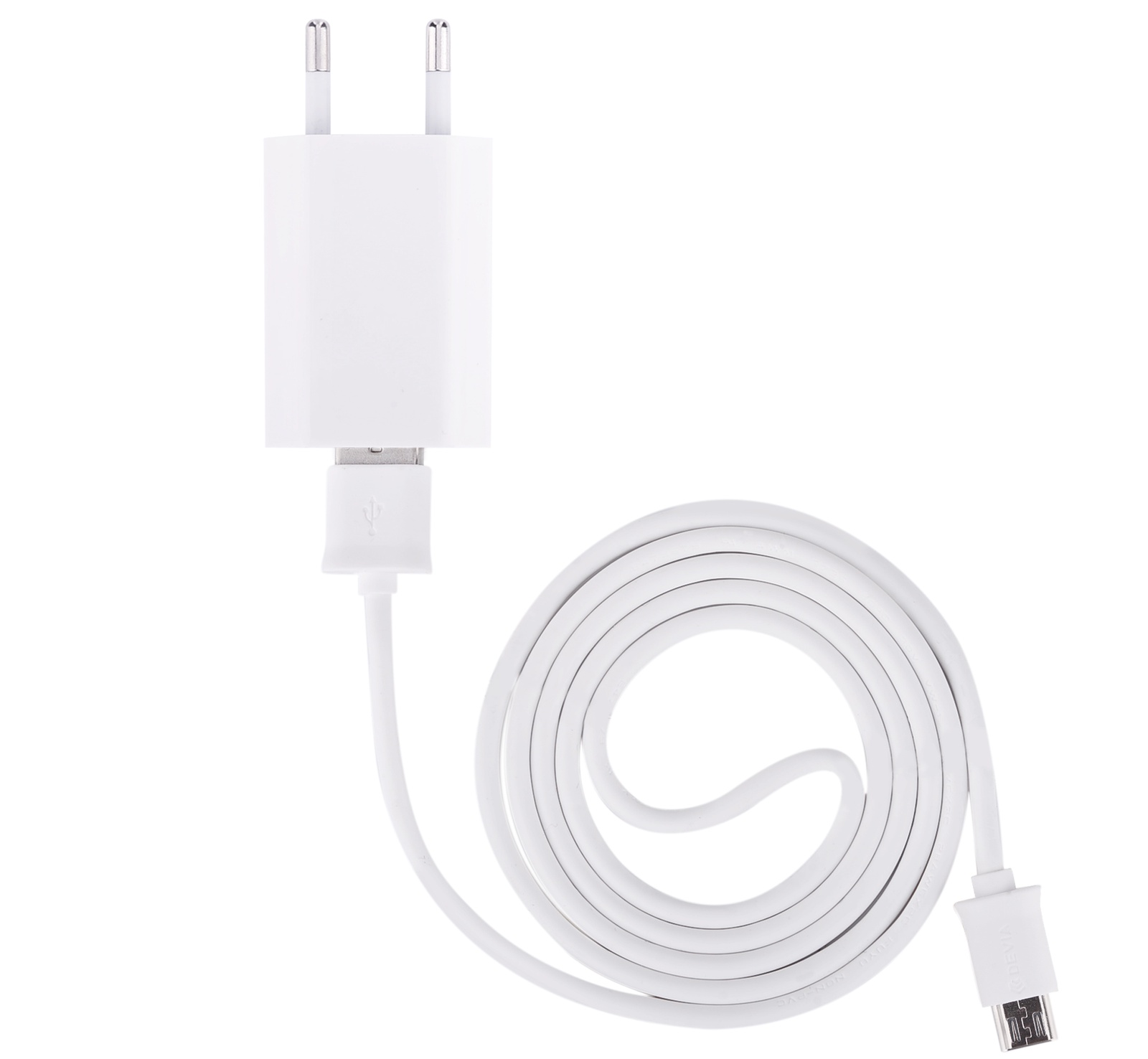 фото Зарядное устройство Devia Smart Charger Suit + кабель Micro-USB 1 метр, белый