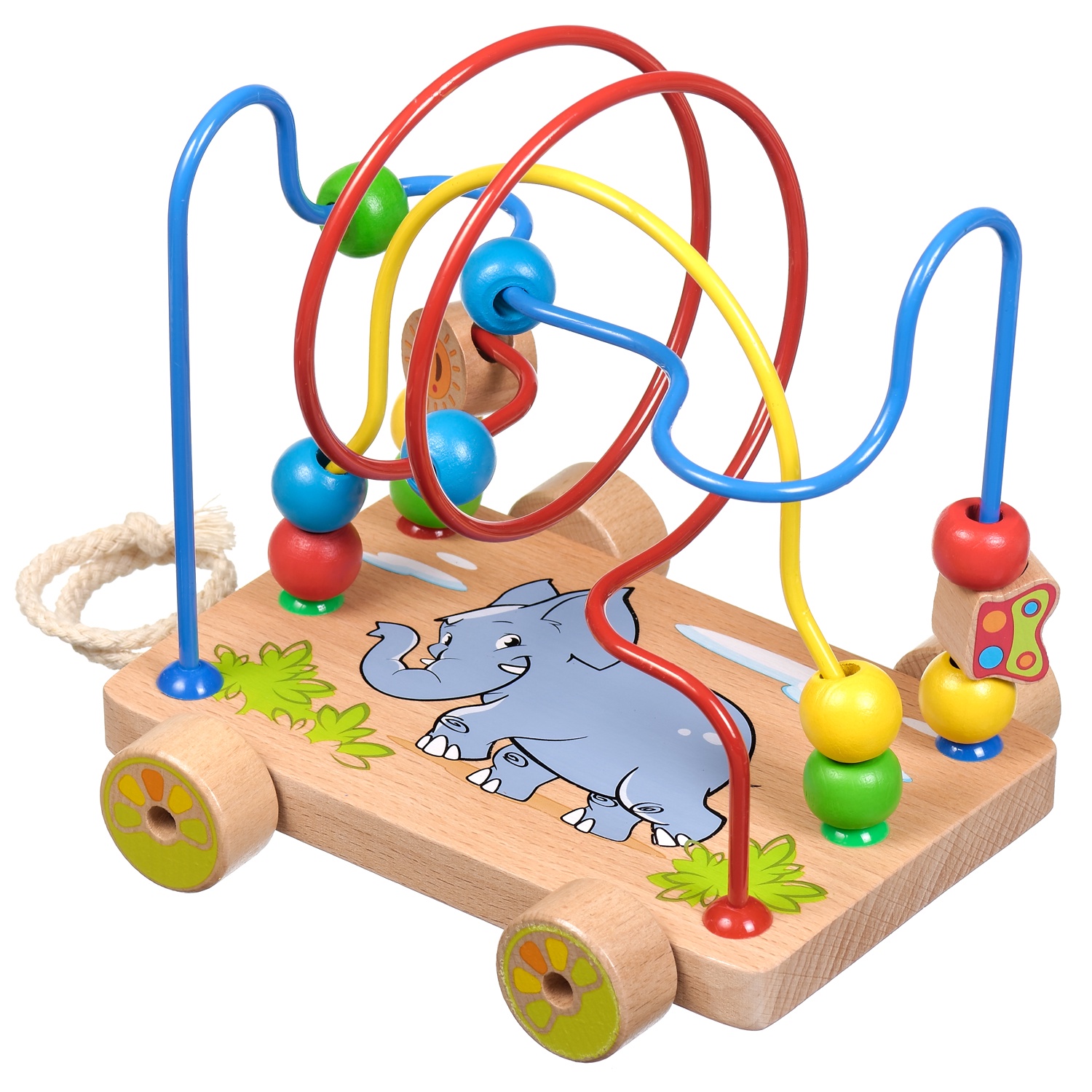 фото Игрушка развивающая МДИ лабиринт-каталка "Слоник" Д036, разноцветный