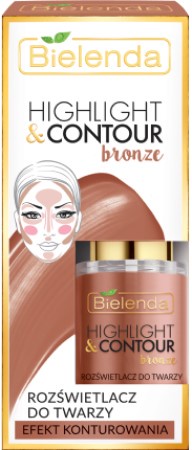 фото Хайлайтер для лица BRONZE- медный "HIGHLIGHT & CONTOUR" 15мл Bielenda