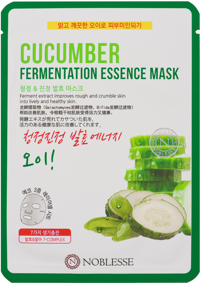 Маска косметическая Korea Noblesse, для лица, с огурцом, 20 г — купить ...
