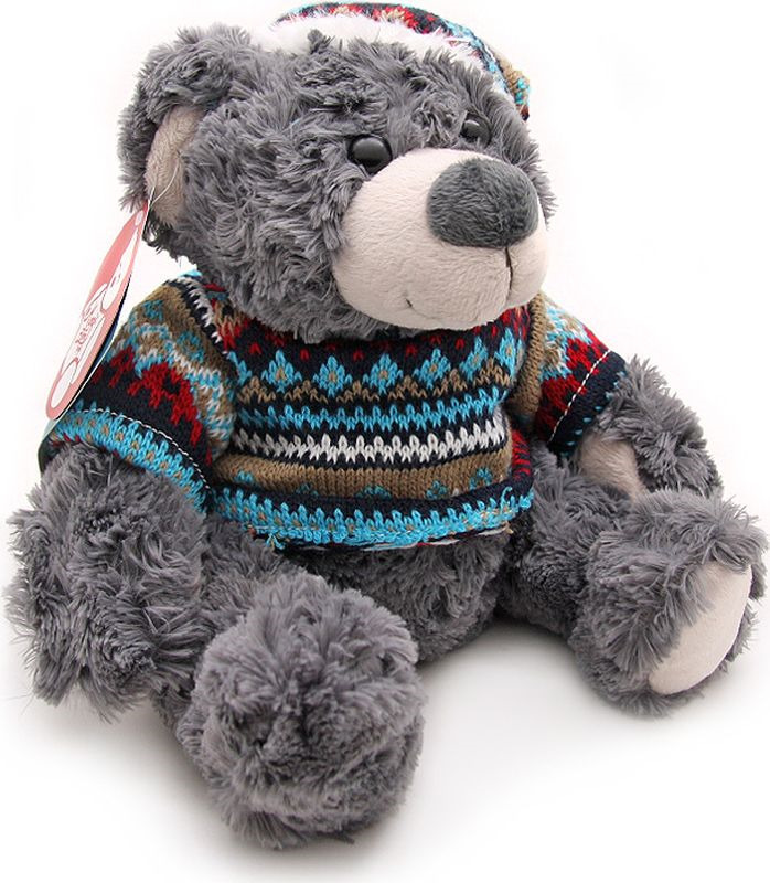 Мягкая игрушка Magic Bear Toys Мишка Ирвин в свитере и шапке, 51010/9, высота 20 см