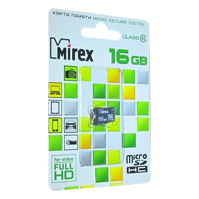 фото Карта памяти Mirex 16GB Class 10, 13612-MC10SD16, черный