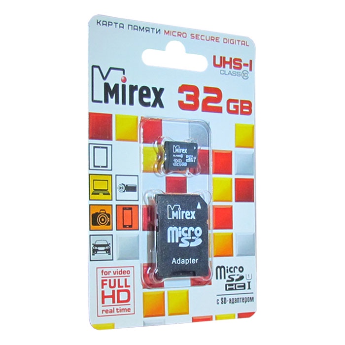 фото Карта памяти Mirex 32GB UHS-I, черный