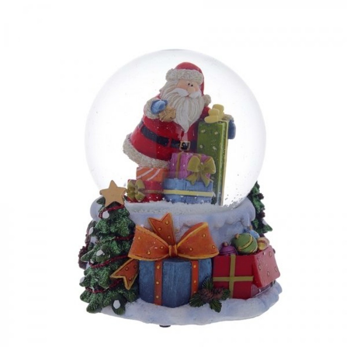 фото Статуэтка музыкальная в шаре "Дед Мороз с подарками", TXRK-721758, 15 см Triumph xmas