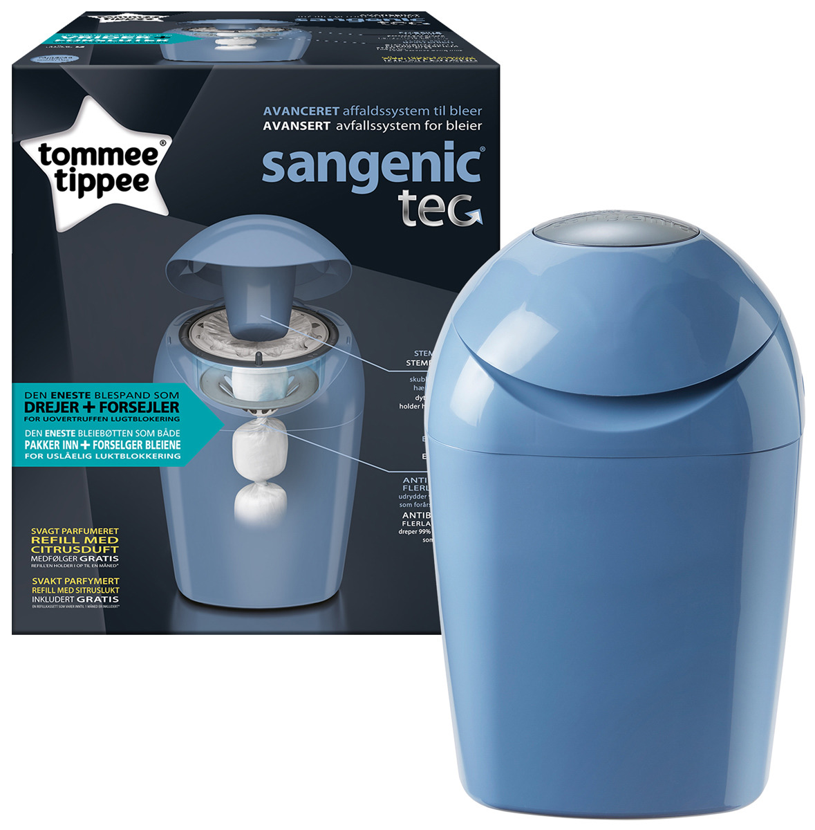 фото Утилизатор подгузников Tommee Tippee Sangenic TEC, 84009802, голубой