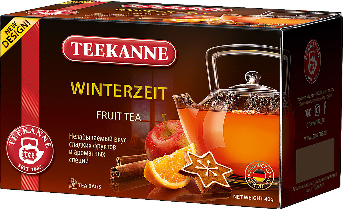 фото Чай в пакетиках Teekanne Winterzeit, 20 шт по 2 г