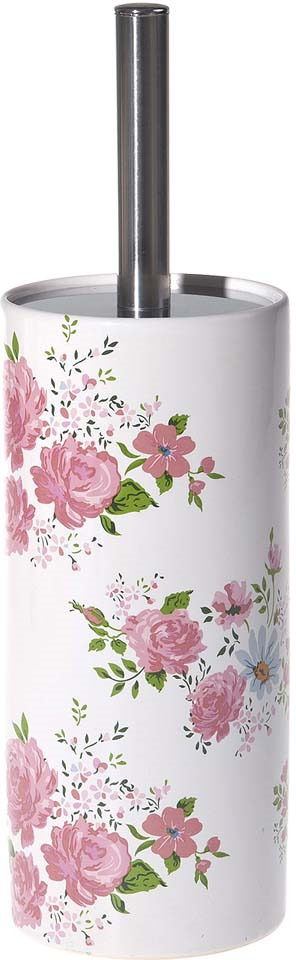 фото Ершик для унитаза Fresh Code "Флора", на подставке, 70454, белый, зеленый, розовый