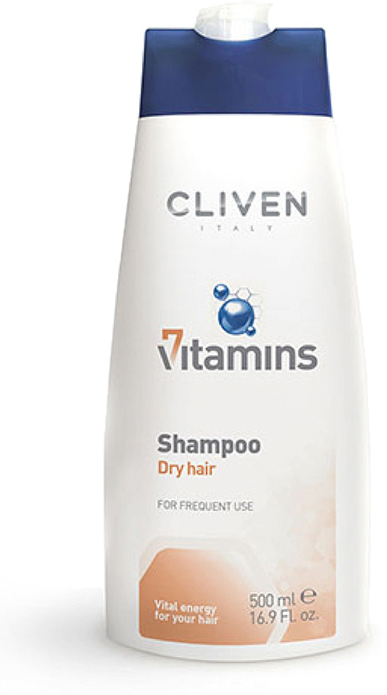 Шампунь для волос Cliven 7 Vitamine для сухих волос, 500 мл