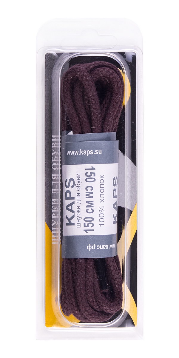 Шнурки Kaps C-316150, коричневый, 150 см, 2шт