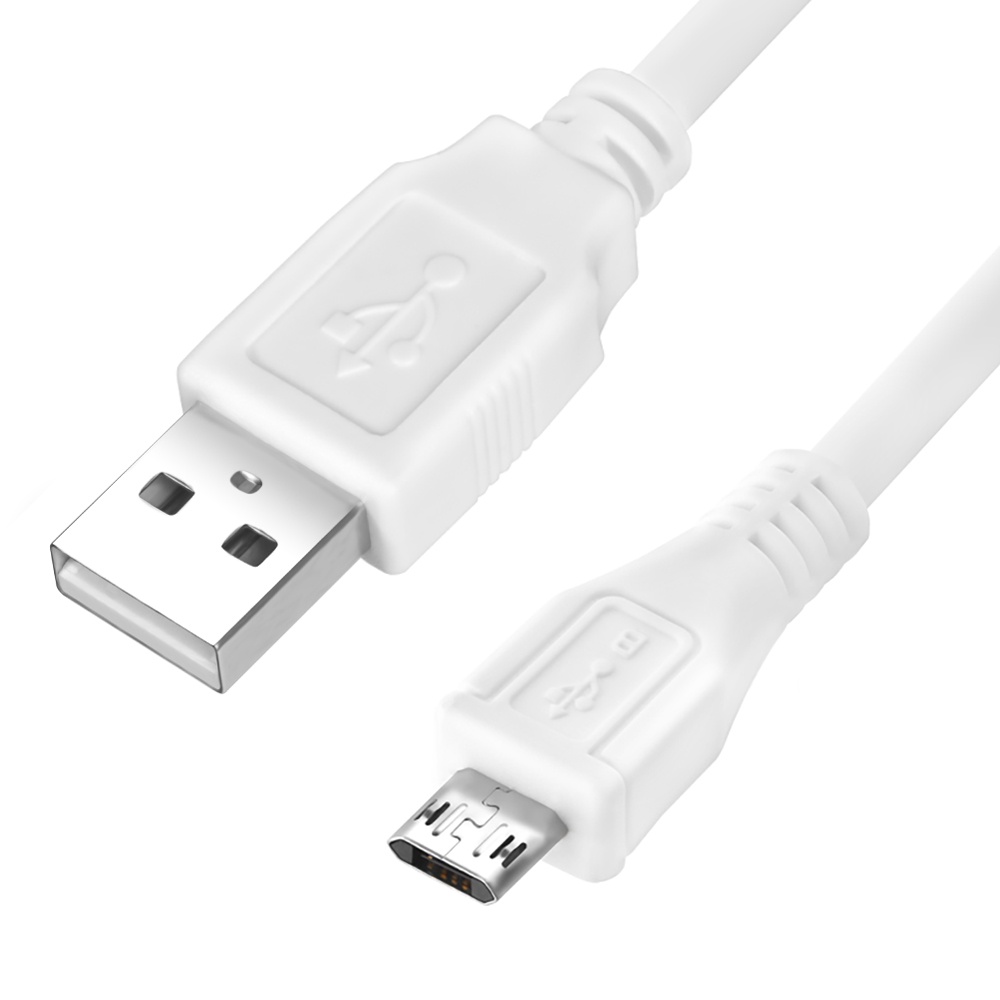 фото Кабель Greenconnect USB2.0, GCR-UA9MCBD3-BC2S-1.5m, AM/microB 5pin двухсторонний, 2A, быстрая зарядка, белый, 1.5m