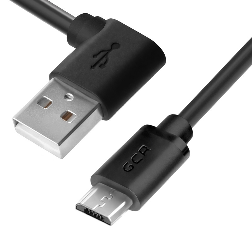 Кабель Greenconnect 0.3m USB 2.0, AM угловой/microB 5pin, 28/28 AWG, GCR-AUA8MCB6-BB2S