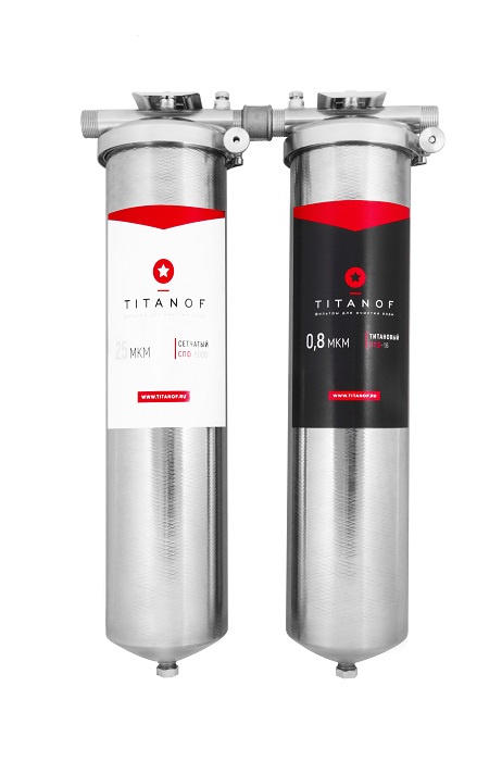 Титановый фильтр для воды TITANOF + сетчатый механический фильтр TITANOF СТ 6 (6000 л/ч) - изображение