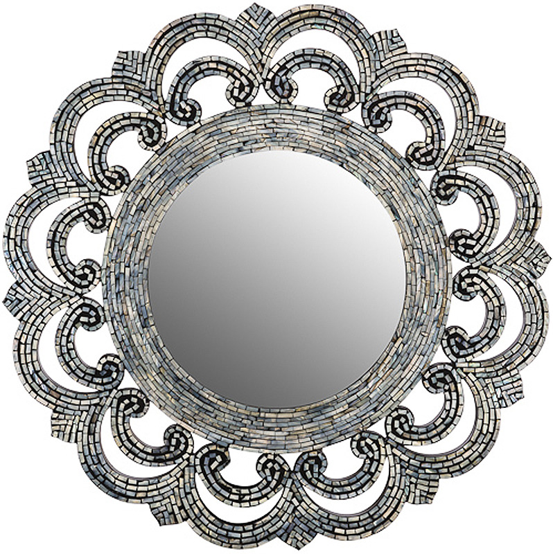 Зеркало интерьерное ВеЩицы "Серебряная россыпь", цвет: серебристый, черный