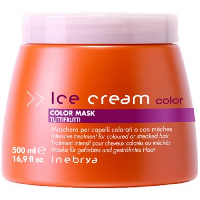 фото Маска Inebrya Ice Cream Color Tuttifrutti для окрашенных и мелированных волос, 500 мл