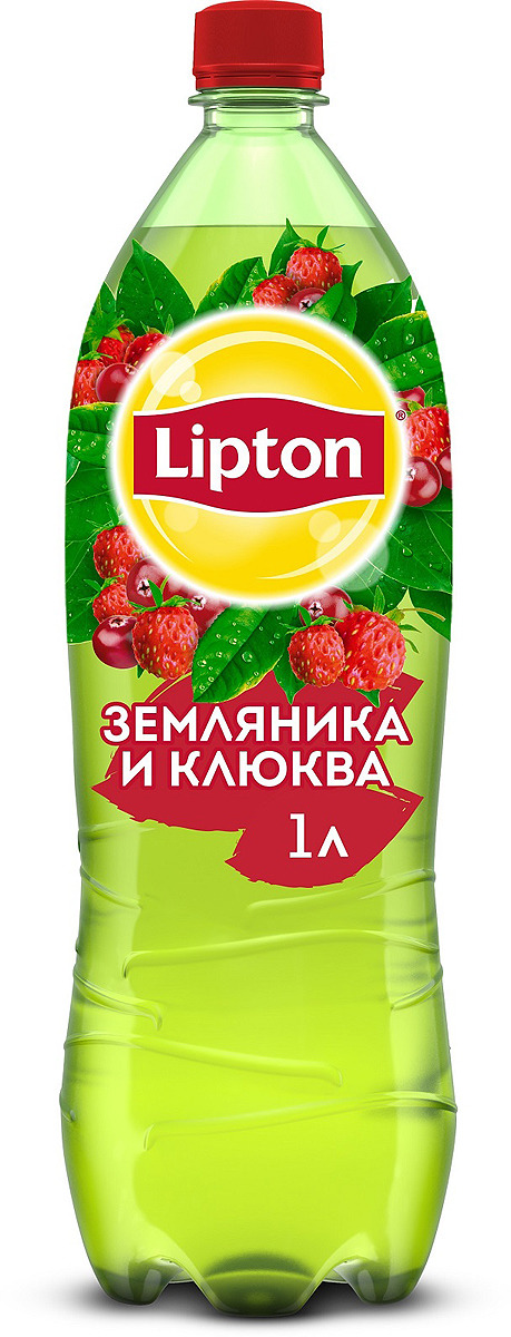 фото Lipton Ice Tea Земляника-Клюква холодный чай, 1 л