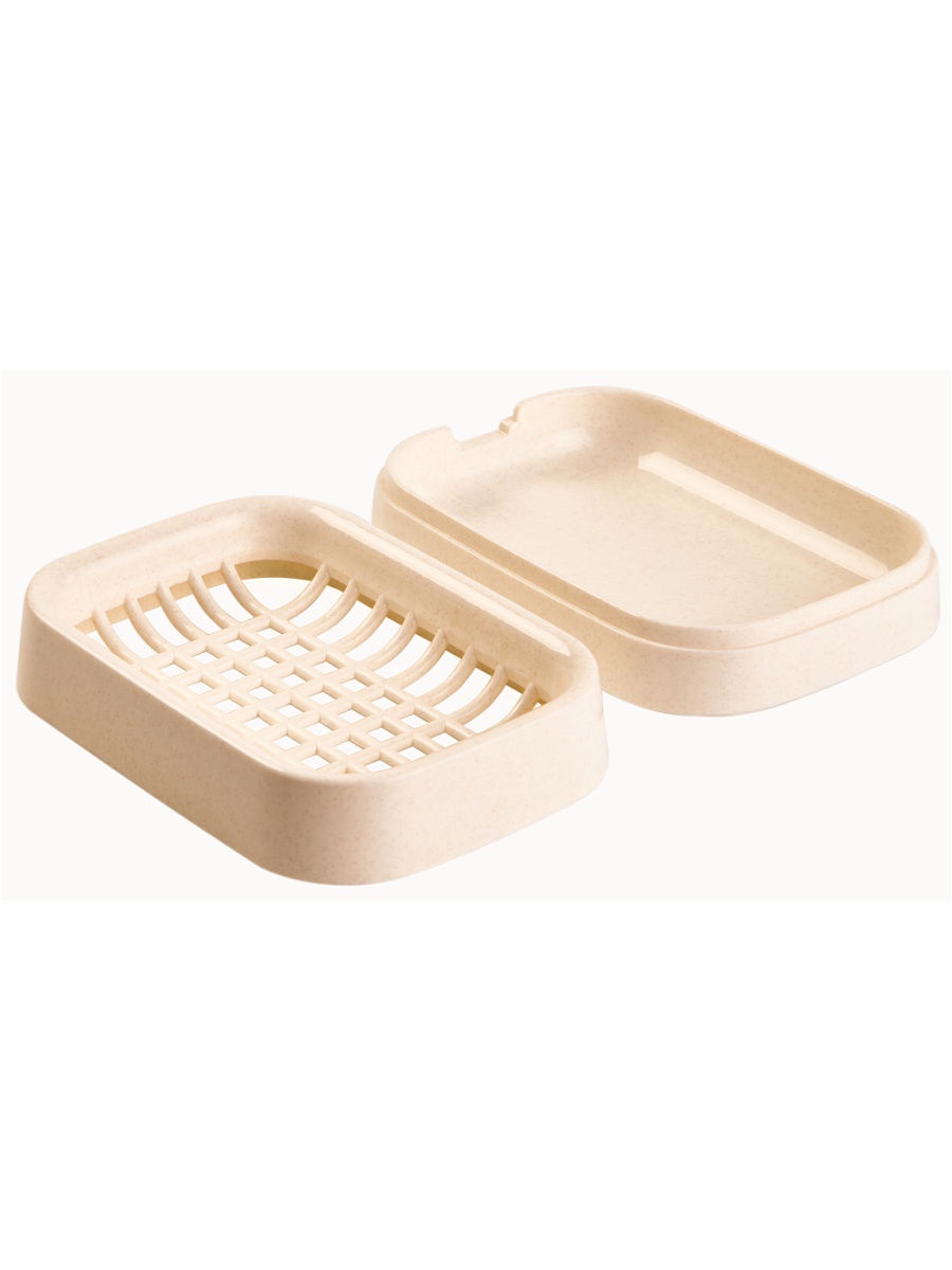 фото Мыльница INOMATA SOAP DISH, 2204, бежевый, 128*91*41 мм