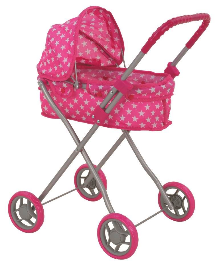 фото коляска для кукол Buggy Boom Коляска для кукол классическая 8011B Mixy (Микси) розовый, белый Buggy boom (багги бум)