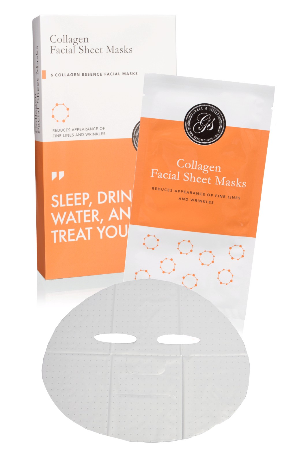 фото Маска косметическая Grace and Stella Маска тканевая для лица с коллагеном Collagen Facial Sheet Masks