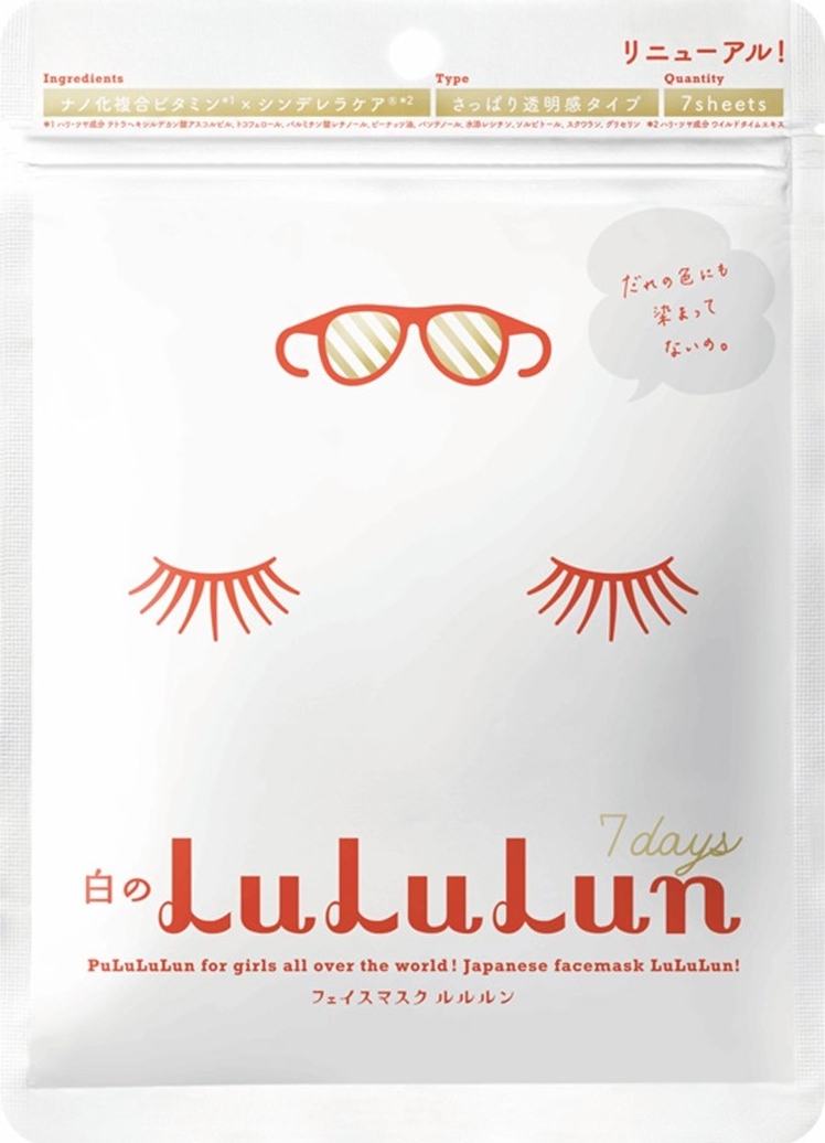 фото Маска для лица LuLuLun White, увлажняющая и улучшающая цвет лица, 7 шт