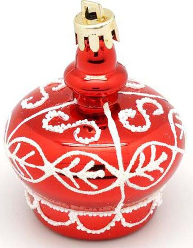 фото Подвесное украшение Яркий Праздник "Корона", цвет: красный, 5 х 2 х 5 см