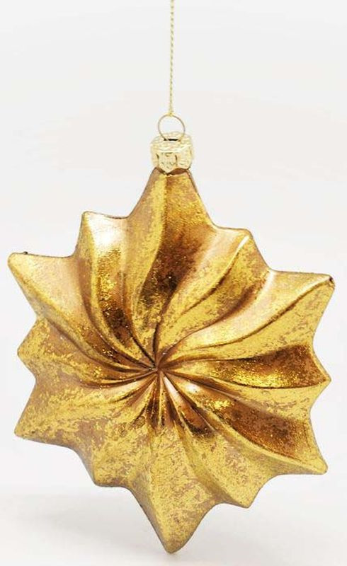 фото Подвесное украшение Яркий Праздник "Северная звезда", цвет: золотистый, 8 х 8 х 11 см