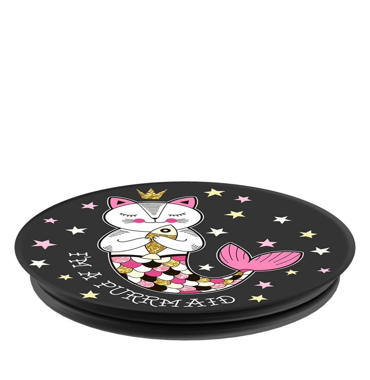 фото Держатель для телефона Popsockets I’M A PURRMAID, 800164, черный