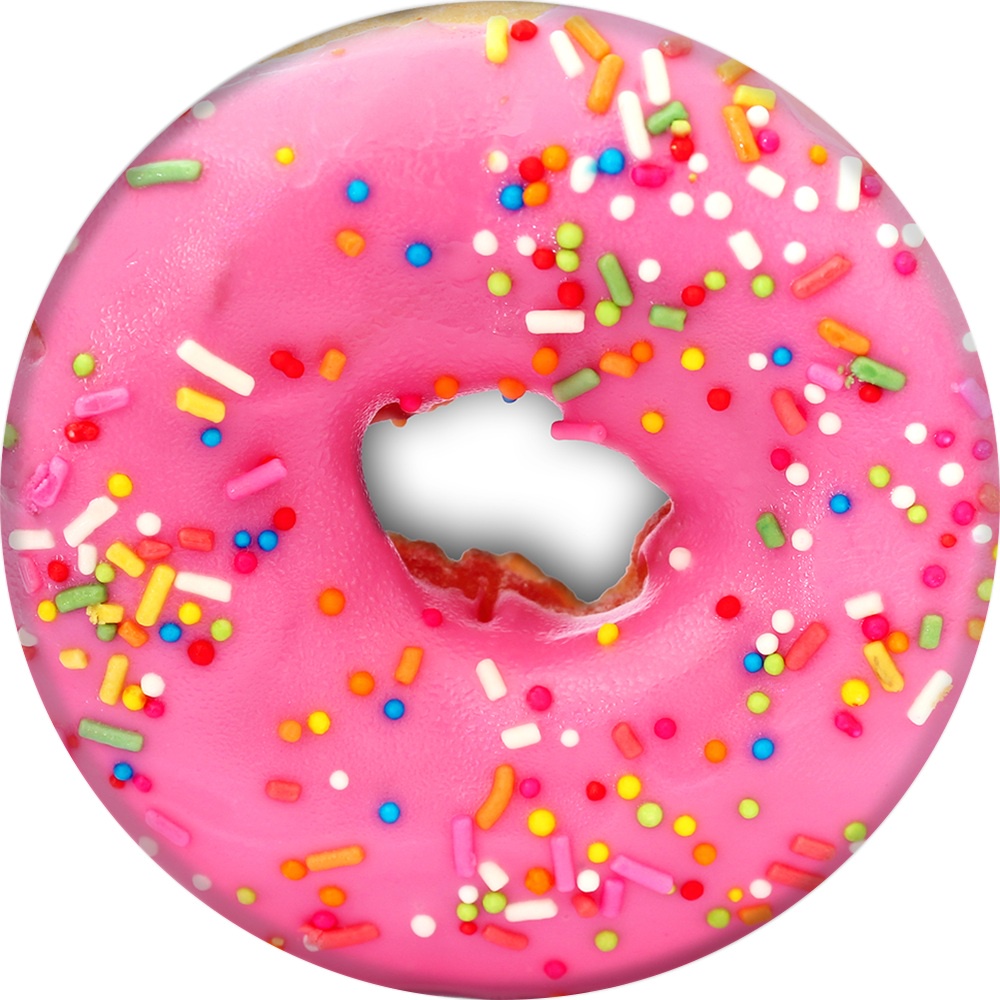 фото Держатель для телефона Popsockets Pink Donut, 101257, белый