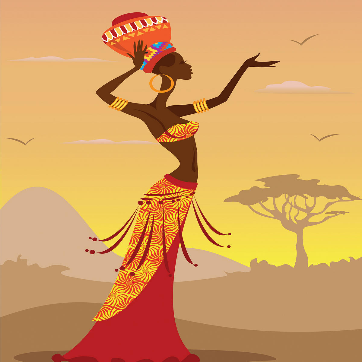 Африканец рисунок