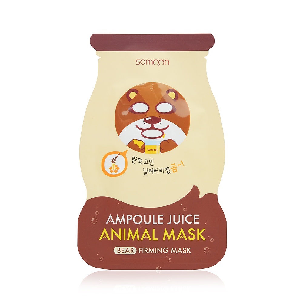 фото Ампульная маска-сет для эластичности с медом Scinic Ampoule Juice Animal Mask (Bear), 3 шт*33 гр