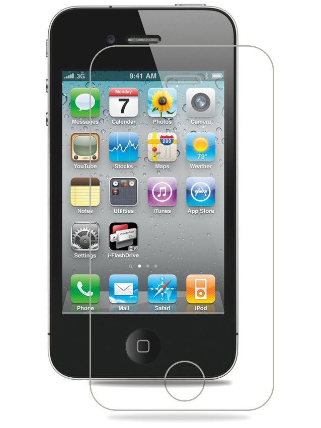 фото Защитное стекло UVOO 2D для Apple iPhone 4/4S, прозрачный