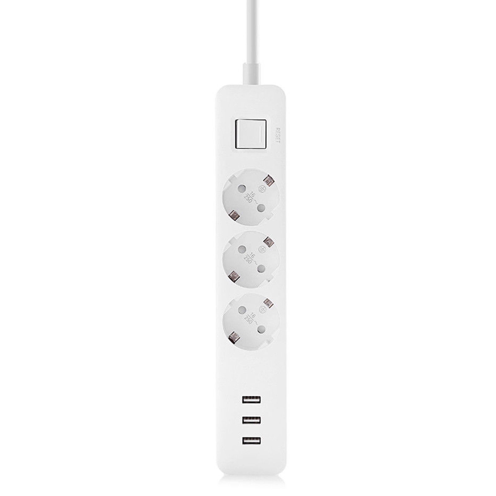 фото Сетевой фильтр Xiaomi Mi Power Strip 6934177701597, белый, 3хUSb+3x220w, 1.4 м